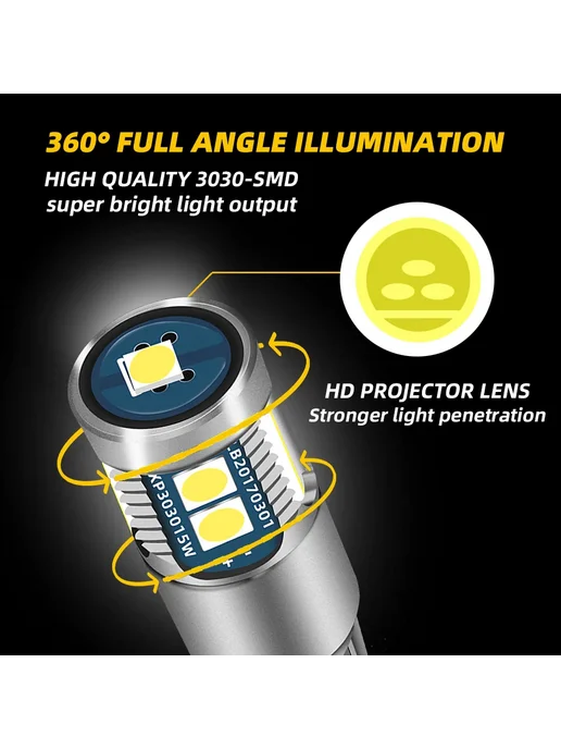 LUCKZHE 2 x LED T10 W5W White для VW Amarok Bora Caddy EOS Golf Jett, белый, фото 5