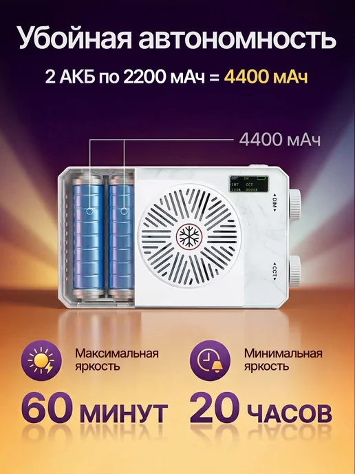 Пальто спекулянта Видеосвет RGB портативный для съемки фото и видео, белый, фото 7