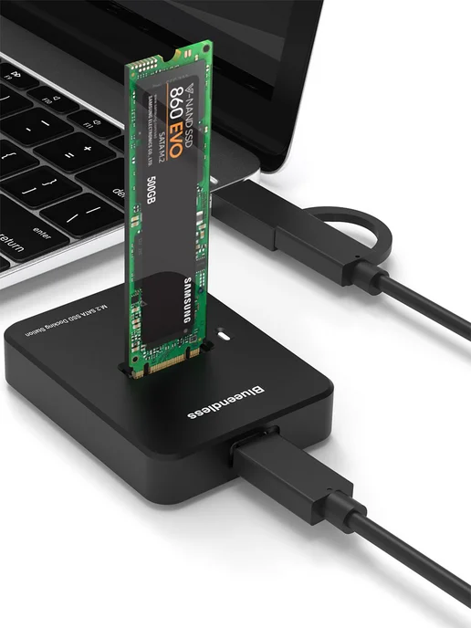 ЦЕНТР РАСПРОДАЖ Док-станция одинарная для М2, Blueendless SATA NVMe, черный, фото 7