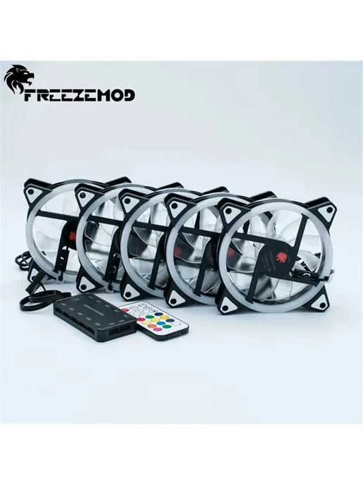 Arikatong FREEZEMOD Aurora Rainbow RGB вентилятор 12 см 1pcs only fan, 1 шт, фото 2