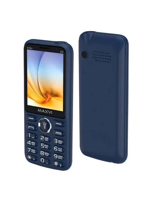 Maxvi Мобильный телефон кнопочный для пожилых и детей K15n, 4 г, синий, фото 2