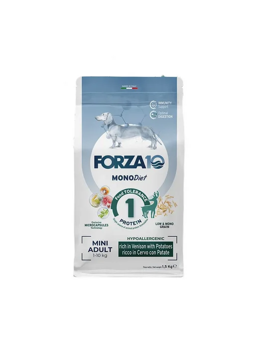 Сухой корм Forza10 Малых для собак, гипоаллергенный, оленина, 1,5 кг