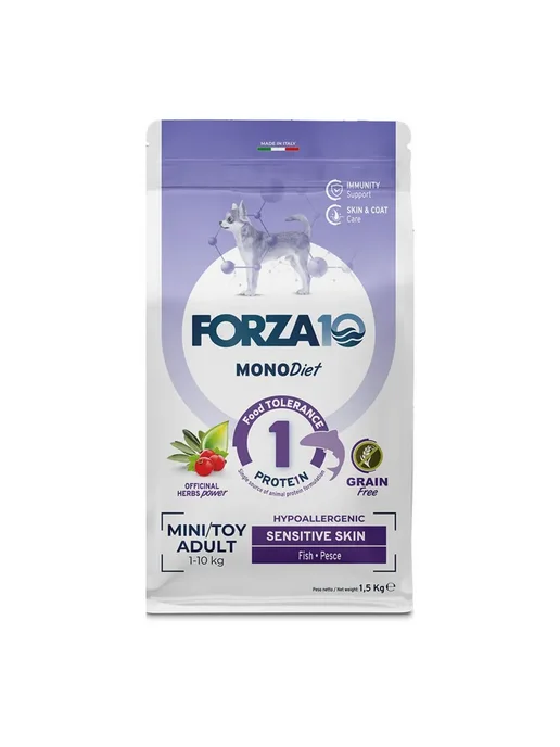 Сухой корм Forza10 Monodiet Малых для собак, рыба, 1,5 кг