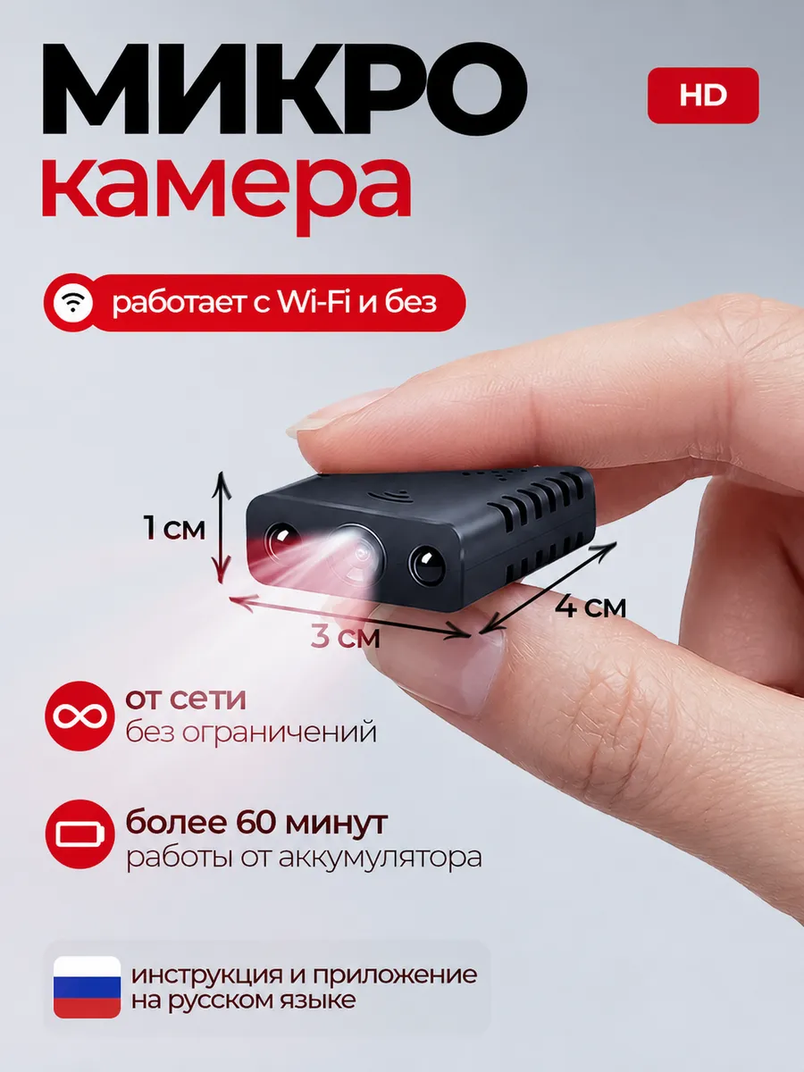Мини камера видеонаблюдения Wi-Fi
