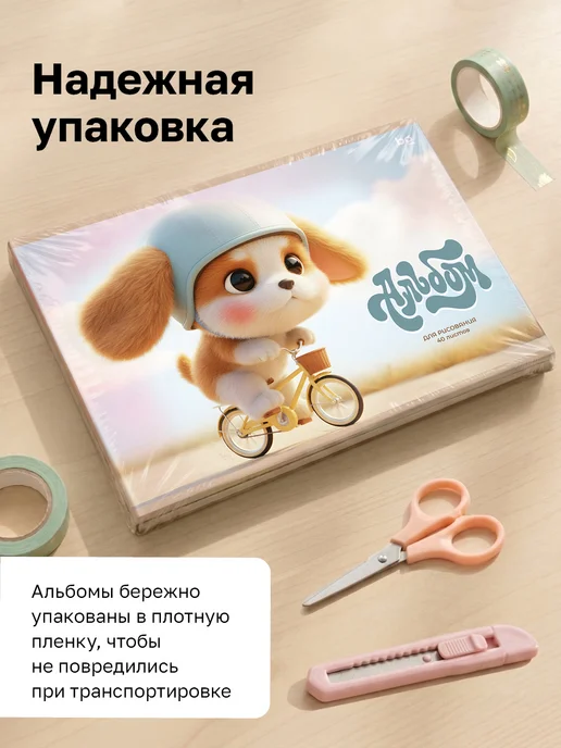 BG Альбом для рисования А4 отрывная склейка 40 листов, вариант, фото 6