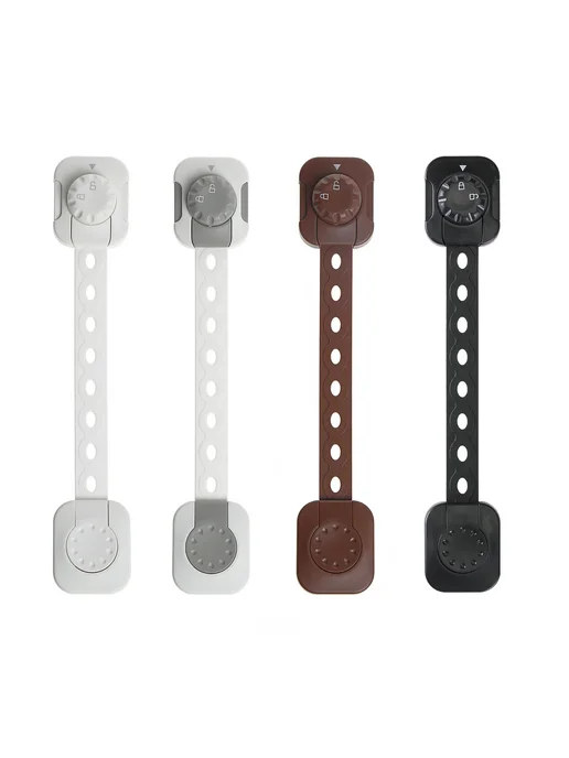 Oz.Parts Детский замок блокиратор дверей и ящиков 6 шт, 3 шт, коричневый, фото 5