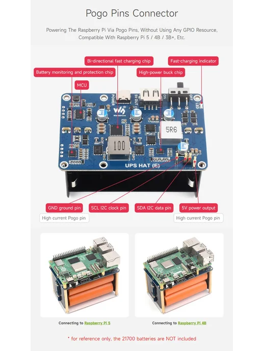SHCHV Источник бесперебойного питания для Raspberry Pi 5, вариант, фото 3
