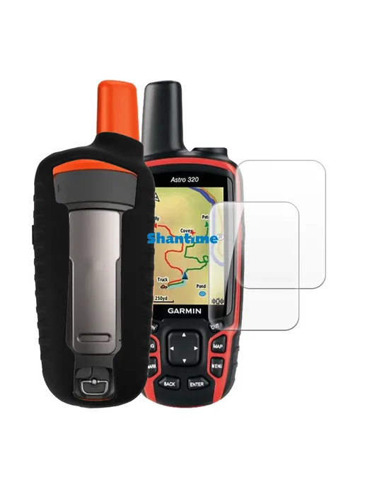 Нет бренда Чехол и 2 стекла для Garmin Astro 320 430, черный, фото 2