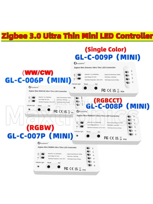 SAGE LU MEI Gledopto Zigbee Mini RGBCCT LED контроллер, вариант, фото 2