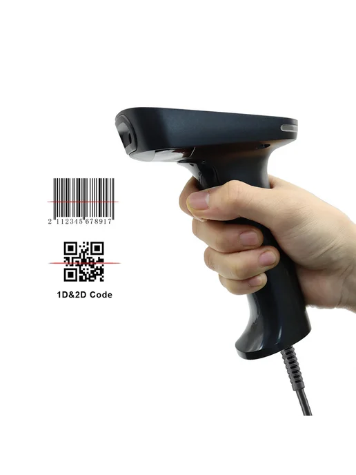 CHIYPOS Сканер штрихкодов 2d беспроводной QR, черный, в упаковке 720 г, фото 8