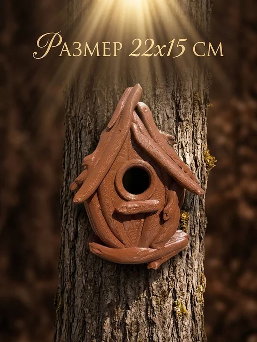 Malstep Скворечник и Кормушка для птиц 2 в 1, коричневый, фото 2