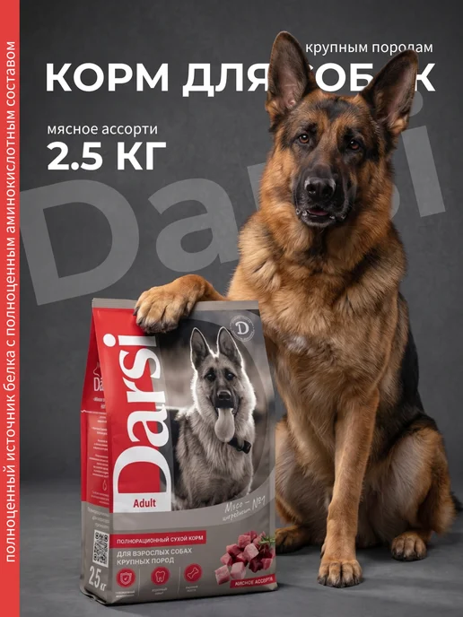 Сухой корм Darsi Дарси для собак, крупные, 2,5 кг