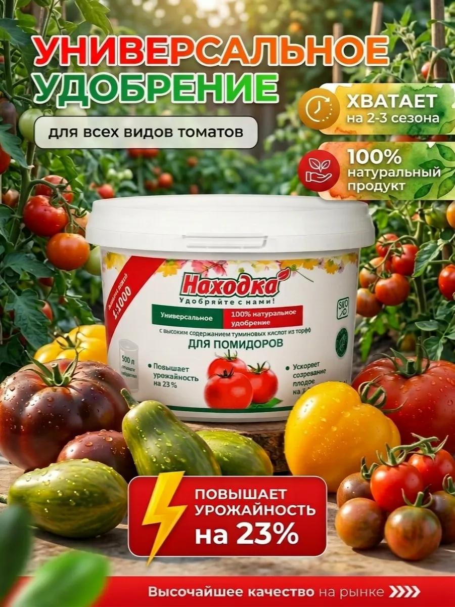 Удобрение для томатов, перцев, рассады. 0.5кг на 500л