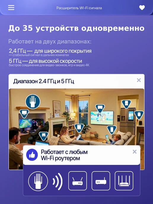 Усилитель WiFi сигнала, репитер 5 ГГц, белый, фото 6