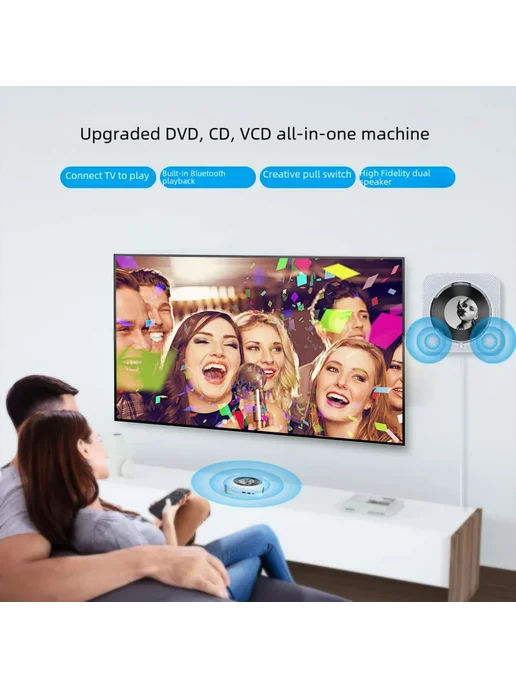 Нет бренда Портативный Bluetooth-динамик KC606 Красный, DVD white, розовый, фото 3