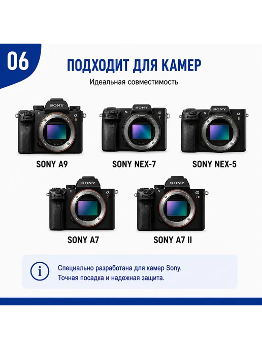 крышка объектива фюзеляжа для Sony A9, A7, NEX-5, NEX-7, вариант, фото 6