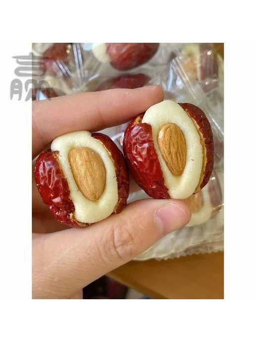 Красные финики с молоком и кешью, сыр и ореховые закуски, 25, красный, фото 2