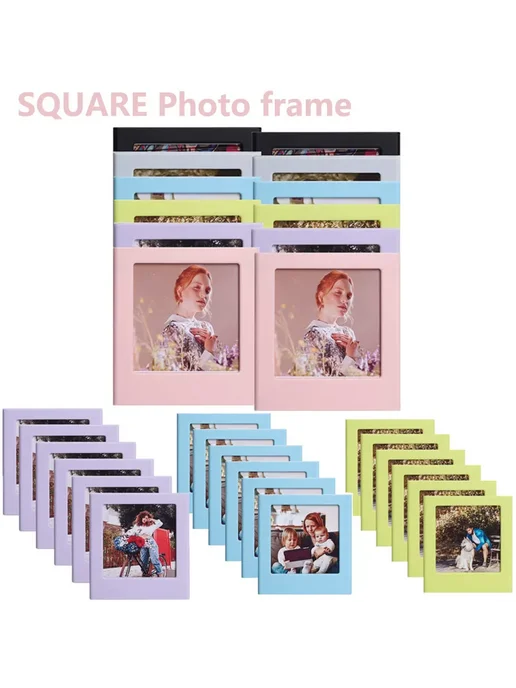 AEVYVKV 6 фотофоторамок Instax SQUARE, серебристо-белые, белый, фото 3