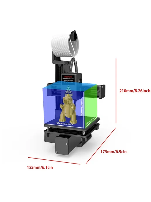 easythreed K9 Мини 3D-принтер, US вилка, белый, фото 2