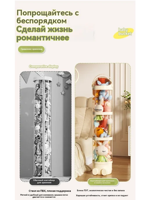 Органайзер для игрушек28х28х130 см, 28x28x130 см, фото 3