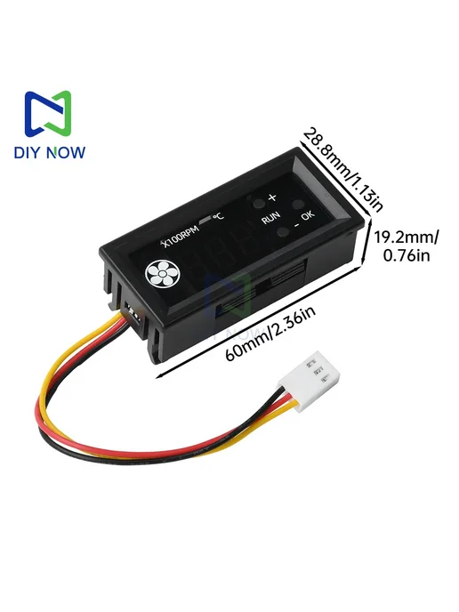 DIY NOW Тахометр цифровой 2.74 RPM, Red black line input, черный, фото 5