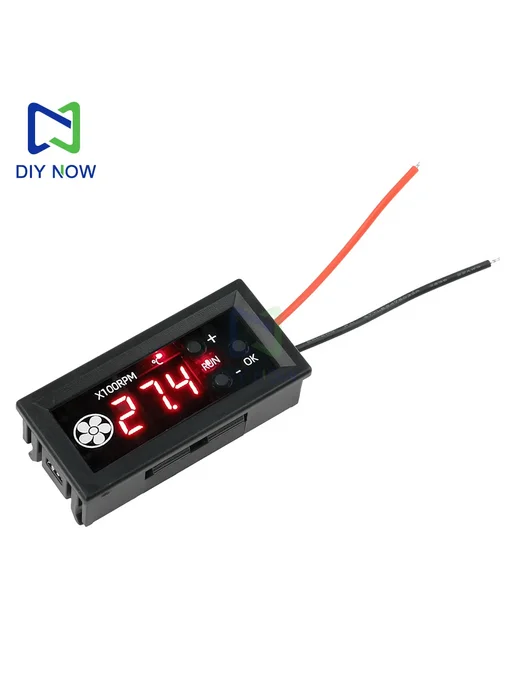 DIY NOW Тахометр цифровой 2.74 RPM, Red black line input, черный, фото 6