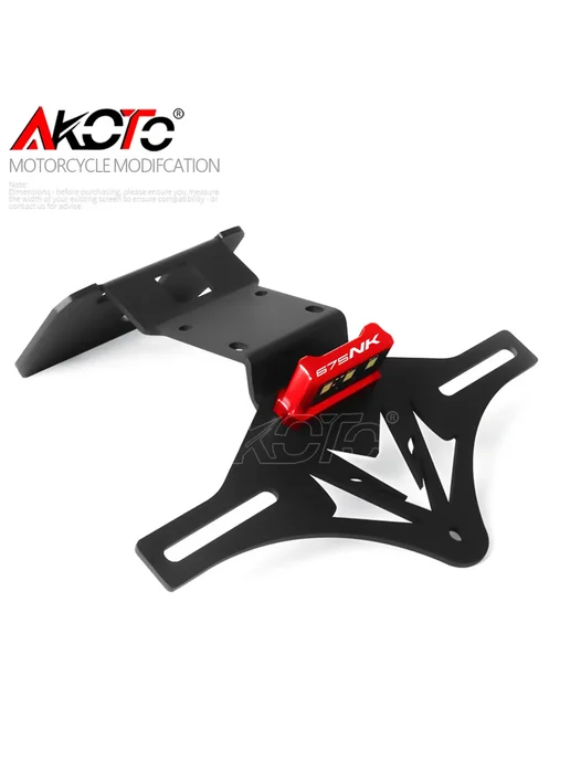 AKOTO Держатель номерного знака мотоцикла Red-675NK-Fixed для CFMO, красный
