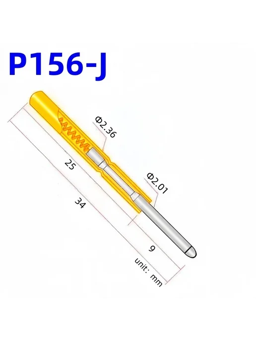 AOSHANG Тестовый щуп P156 P156-J 20PCS, 20 шт