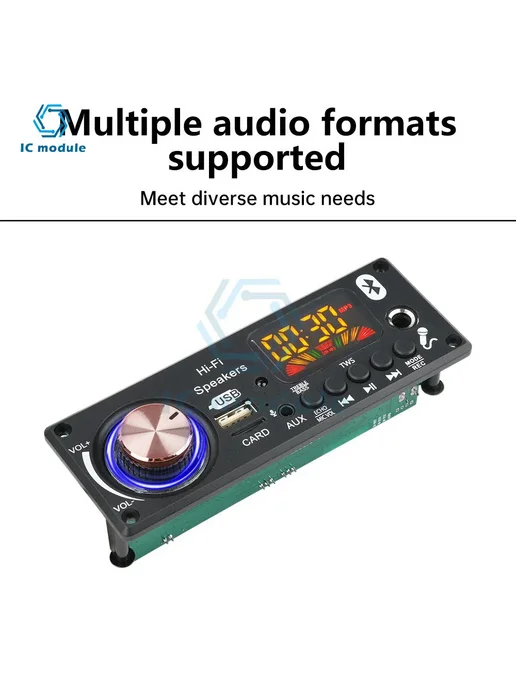 Diymore MP3-декодер D185BT Bluetooth 5.3, цвет Package A, черный, фото 4