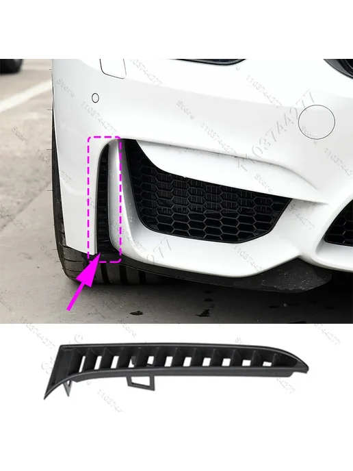 Нет бренда Правая решетка бампера BMW M3 M4 F80 F82 F83 2014-2020, вариант, фото 4