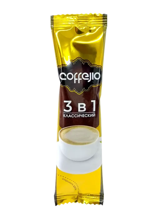 COFFEJIO Кофе растворимый 3 в 1 в пакетиках классический, 20шт 18г, 20 шт, 18 г, фото 2