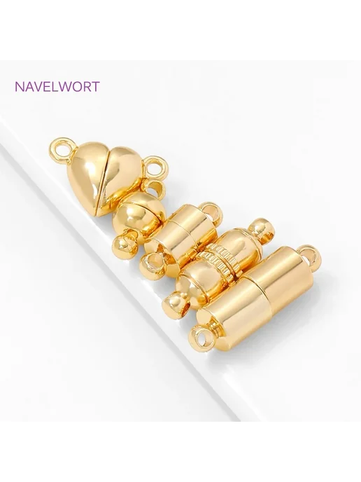 NAVELWORT Магнитная застежка 20x6.2 мм, Rhodium Plated, 4 шт, 20x6.2 мм, 4 шт, фото 2