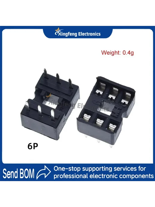 Нет бренда Розетки для микросхем DIP 1PCS DIP-6P, 1 шт