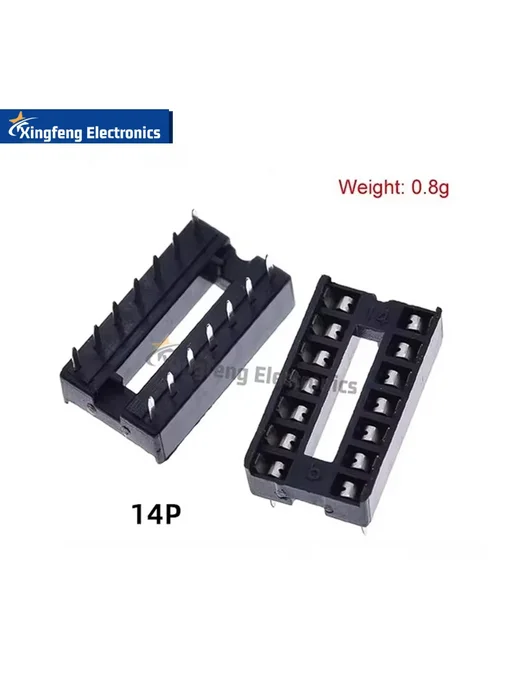 Нет бренда Розетка DIP-6P черная, 5 шт, 5 шт, фото 2