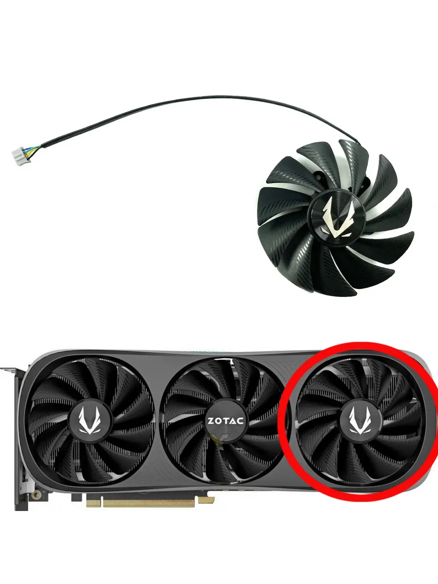 GYKZ Вентилятор для видеокарты Zotac, правый, 9 дюймов