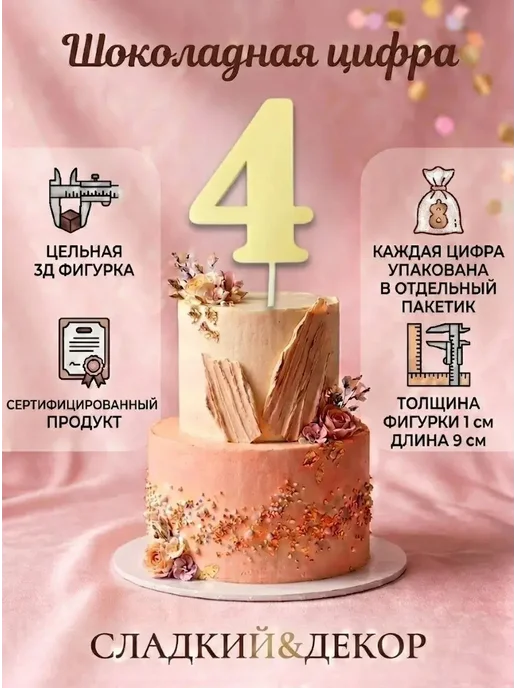 съедобные украшения на торт, белый, фото 2