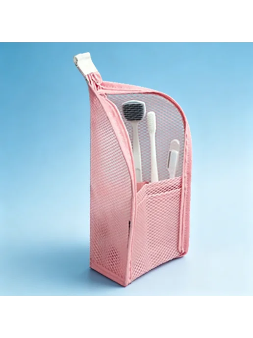 Раскладная сумка для косметики, лёгкая, влагостойкая, Pink, розовый, фото 2