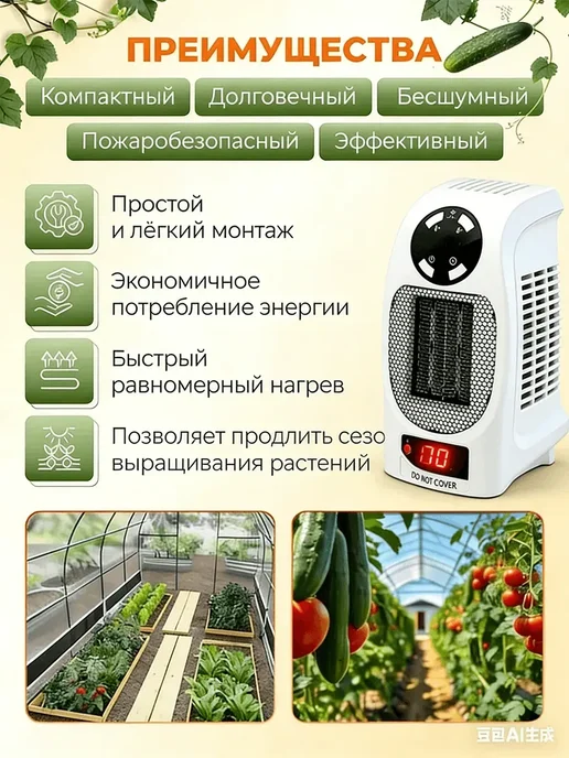 Обогреватель конвекторный, белый, фото 3