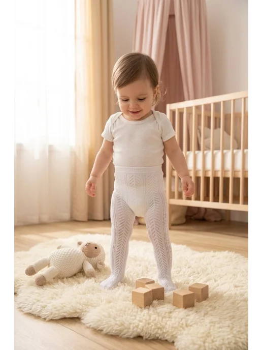 Unicorn baby Колготки детские нарядные ажурные, вариант, фото 4