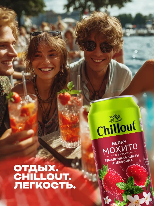 ChillOut Лимонад "Berry Mojito" газированный 0,45 л х 12 шт, 450 мл, 12 шт, фото 3