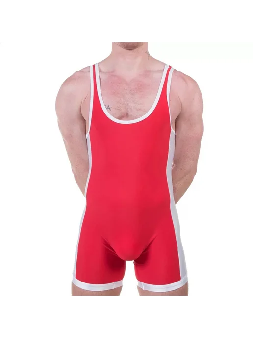 Трико борцовское медведь для борьбы wrestling, красный, фото 3