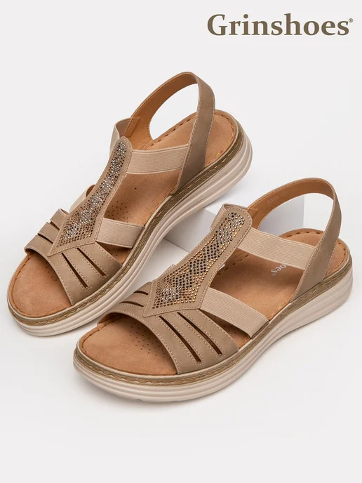 Grinshoes Босоножки женские летние, бежевый, фото 8