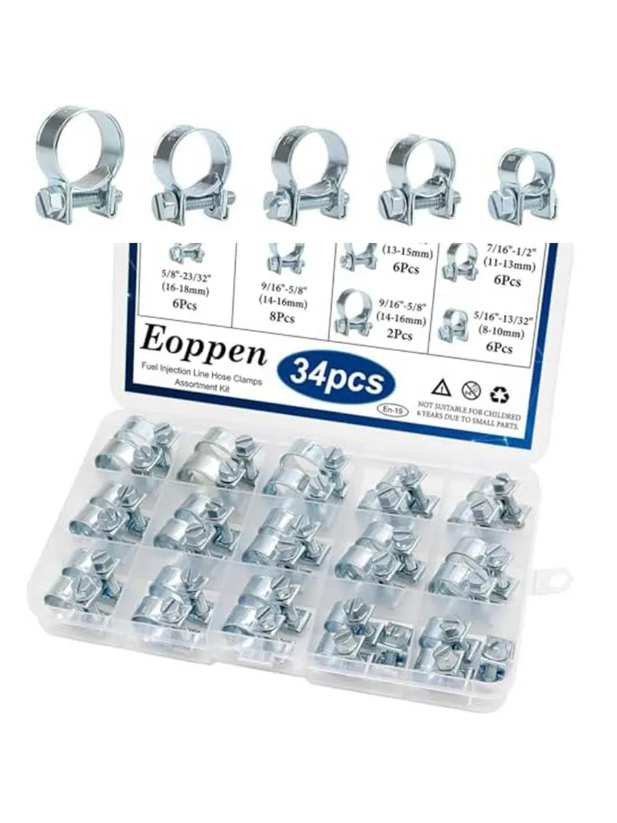Комплект зажимов Топливопровода из 34 частей, Регулируемы