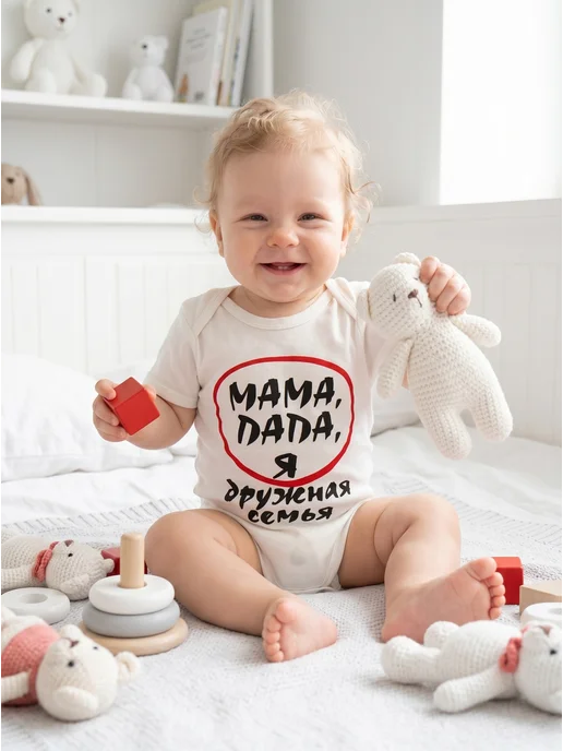 LITTLE WORLD OF ALENA Боди нательное, слип, белый, фото 2
