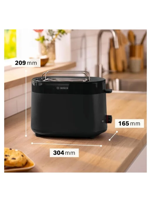BOSCH Тостер TAT2M123, черный, фото 2