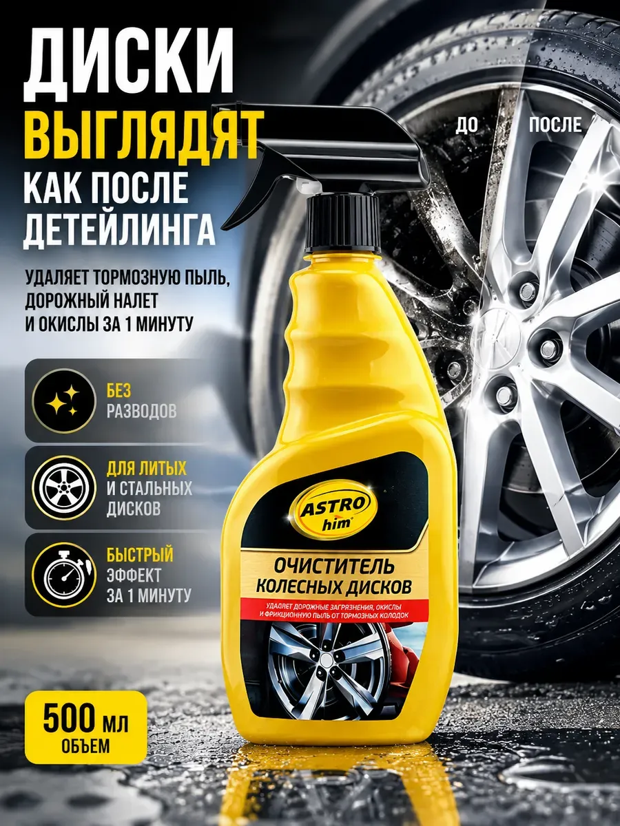 Очиститель колёсных дисков от грязи