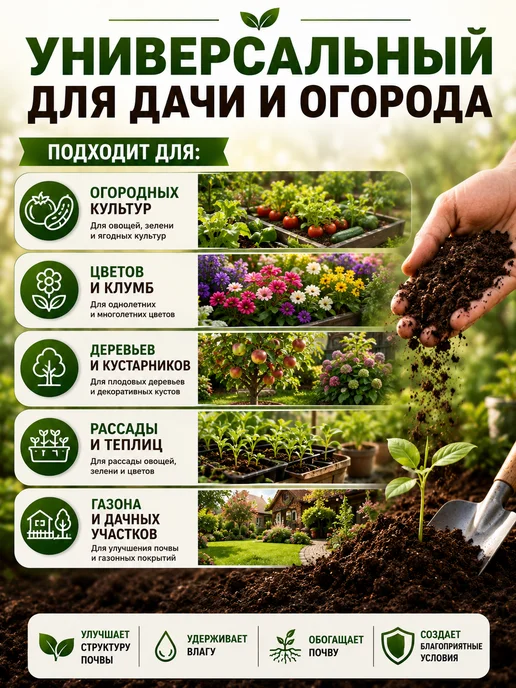 Сам себе Агроном Торф верховой нейтральный 50 л, 50 л, фото 2