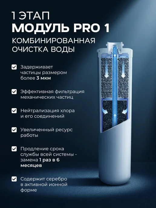 Аквафор Фильтр под мойку с обратным осмосом DWM-80SN Pro, черный, фото 4