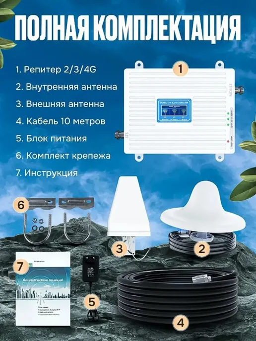 Усилитель сотовой связи и интернета для телефона, белый, фото 2