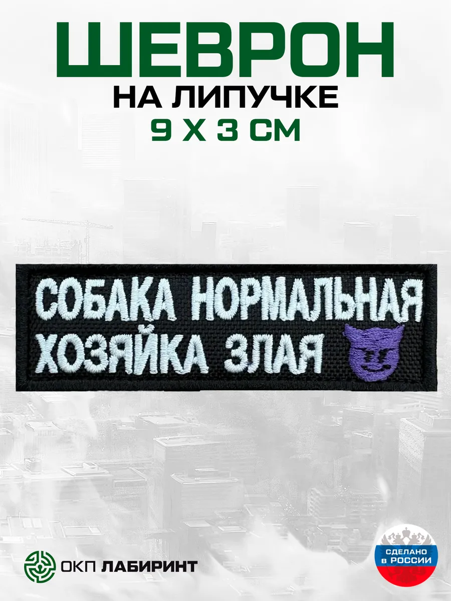 Собака нормальная, хозяйка злая шеврон